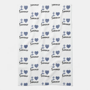 Linge De Cuisine J'Aime L'Ancre D'Été Et Le Coeur Écarté