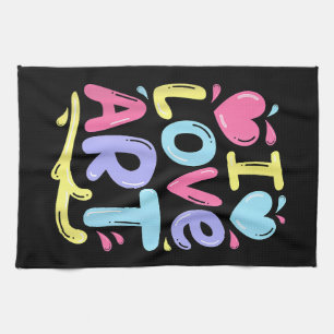 Linge De Cuisine J'aime l'art, cadeau de peinture colorée d'artiste