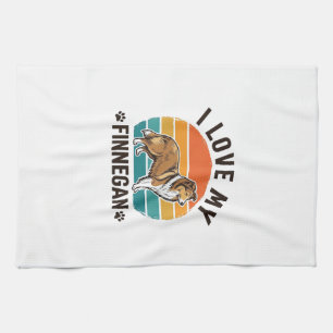 Linge De Cuisine J'aime mon design de t-shirt avec le nom Finnegan