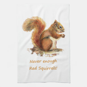 Linge De Cuisine Jamais Assez Écureuils Rouges Fun Animal Citer mig