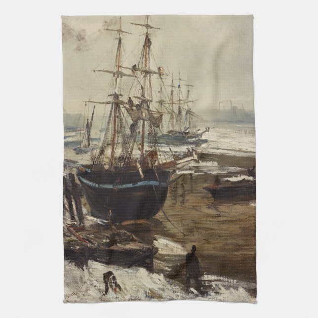 Linge De Cuisine James Whistler - La Tamise dans la glace (Vertical)