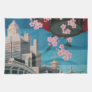 Linge De Cuisine Japon Tokyo Vintage Japonais affiche de voyage