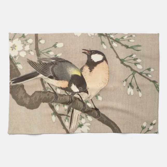 Linge De Cuisine Japonais Asiatique Koson Bird Chickadee Songbird (Horizontal)