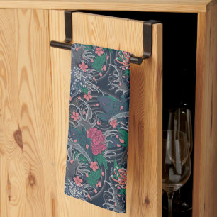 Linge De Cuisine Japonais Koi & Chrysanthèmes