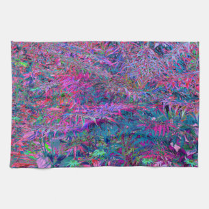 Linge De Cuisine Jardin de feuillage aux couleurs arc-en-ciel psych