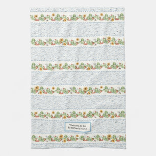 Linge De Cuisine Jardin de fraises floral abeille Cottagecore rose
