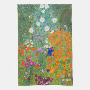 Linge De Cuisine Jardin des fleurs de Gustav Klimt