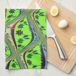 Linge De Cuisine Jardin Éclectique Enchantant À damiers Beauté Flor