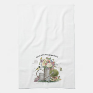 Linge De Cuisine Jardin fleuri Vintage