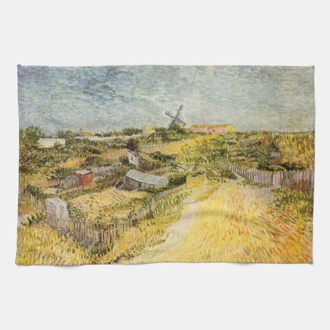 Linge De Cuisine Jardins de légumes, Montmartre par Vincent van Gog (Horizontal)