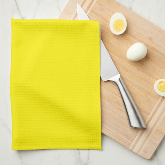 Linge De Cuisine Jaune citron (Quart Plié)