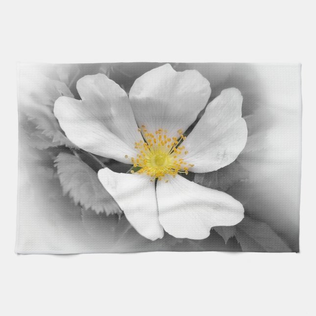 Linge De Cuisine jaune sur des nuances de gris (Horizontal)