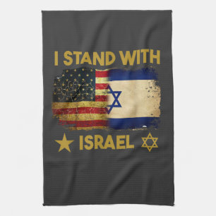 Linge De Cuisine Je suis avec Israël Drapeau Amérique