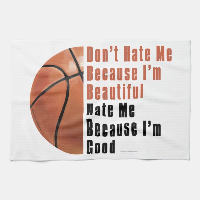 Linge De Cuisine Je suis belle, je vais bien Basketball (Horizontal)