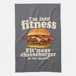 Linge De Cuisine Je suis dans l'aptitude Cheeseburger Dans Ma Bouch