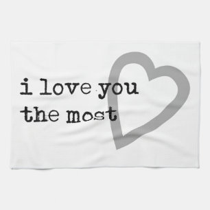 Linge De Cuisine je t'aime le plus coeur mignon