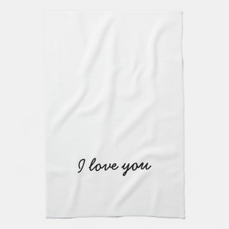 Linge De Cuisine Je t'aime serviette. Son et sien - voir l'autre