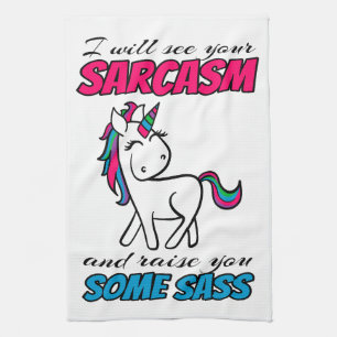 Linge De Cuisine Je Vais Ton Sarcasme Et Je Te Lèverai Un Sass