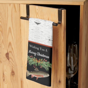 Linge De Cuisine Je vous souhaite une truite de Noël joyeuse