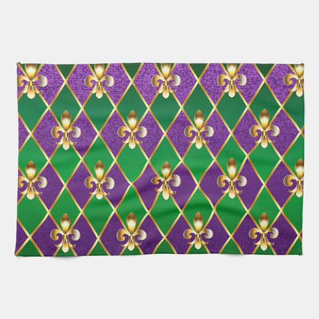 Linge De Cuisine Jewelry Background Mardi Gras (Horizontal)