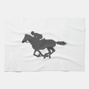 Linge De Cuisine Jockey sur cheval Silhouette - Choisir la couleur 