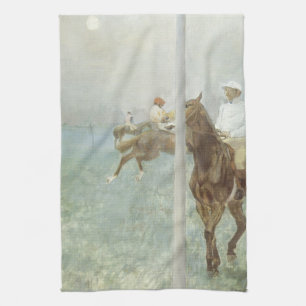 Linge De Cuisine Jockeys Before the Race par Edgar Degas