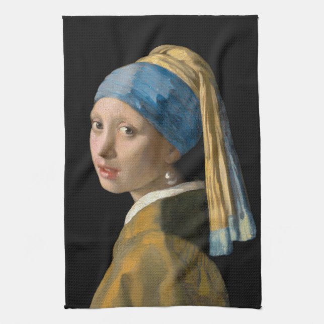 Linge De Cuisine Johannes Vermeer - Fille avec une oreille perle (Vertical)
