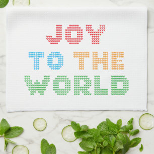 Linge De Cuisine Joie Au Monde Typographie Noël