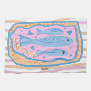 Linge De Cuisine Joli Art de Sardine