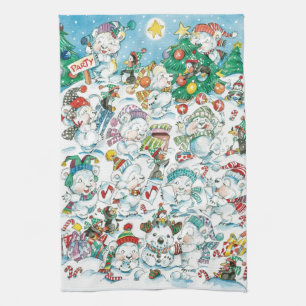 Linge De Cuisine Joli caricature Noël Polaire Ours Penguin Party