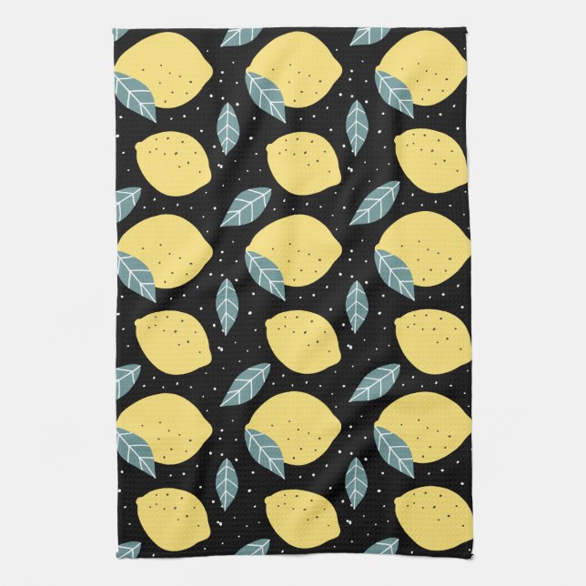 Linge De Cuisine Joli Citrons Dans La Motif De Cuisine (Vertical)