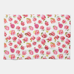 Linge De Cuisine Joli et élégant rose vintage rose motif