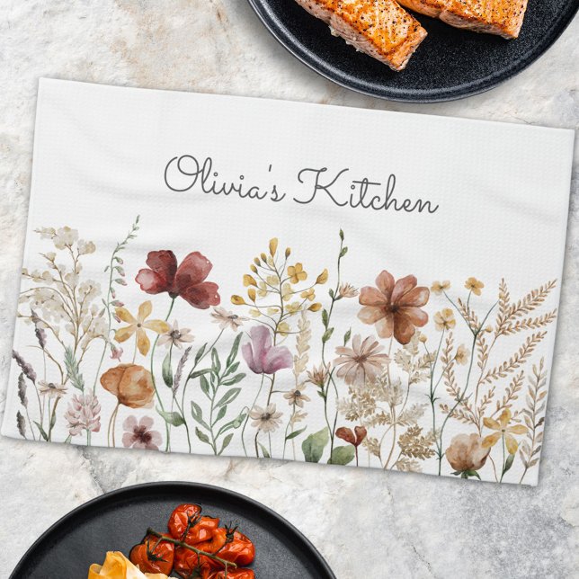 Linge De Cuisine Joli jardin Fleur sauvage Floral (In situ)