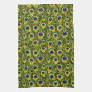 Linge De Cuisine Joli motif de plumes de paon