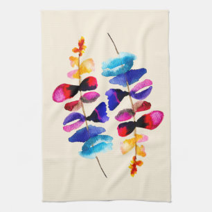 Linge De Cuisine Joli motif floral aquarelle