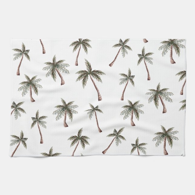Linge De Cuisine Joli Palmiers sans mer Motif, Cadeau d'été (Horizontal)