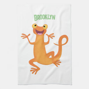 Linge De Cuisine Joli triton orangé joyeux