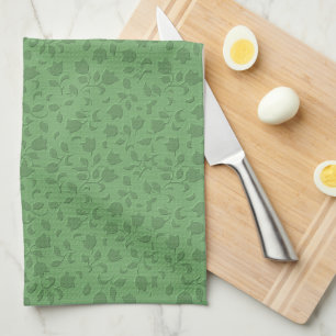 Linge De Cuisine Joli vert floral
