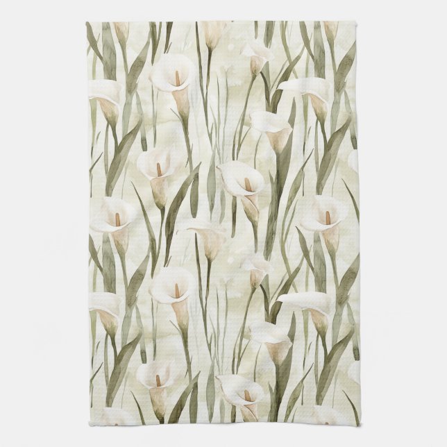 Linge De Cuisine Jolie Calla Lilly Flowers (Vertical)