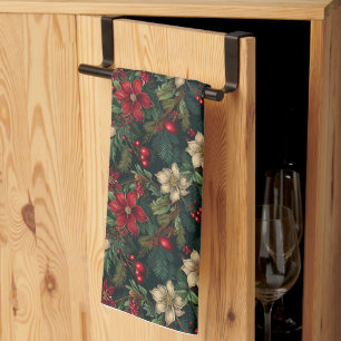 Linge De Cuisine Jolie chinoiserie de Noël florale