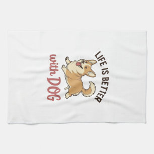 Linge De Cuisine Jolie conception de la vie de chien Corgi est meil