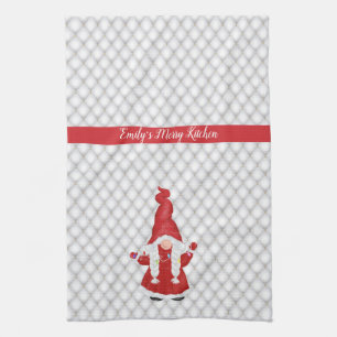 Linge De Cuisine Jolie fille de Noël Gnome Personnalisé