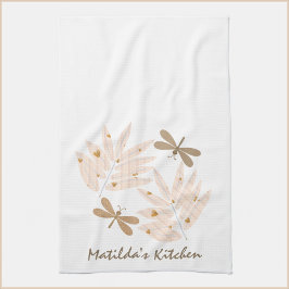 Linge De Cuisine Jolie libellule et Feuille