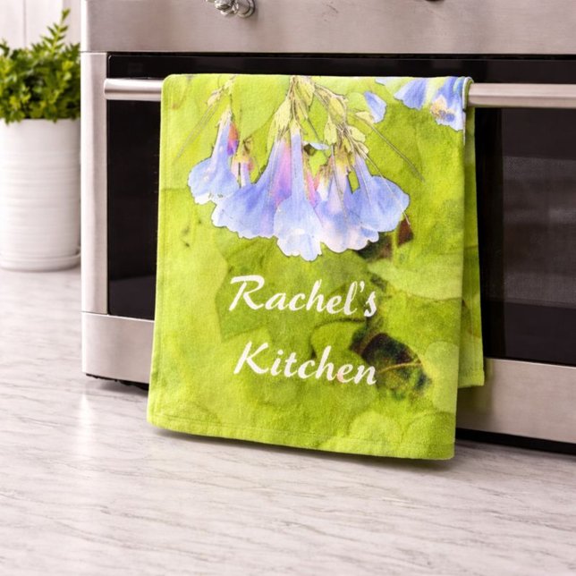 Linge De Cuisine Jolie Virginia Blue Bells Flower (Créateur téléchargé)