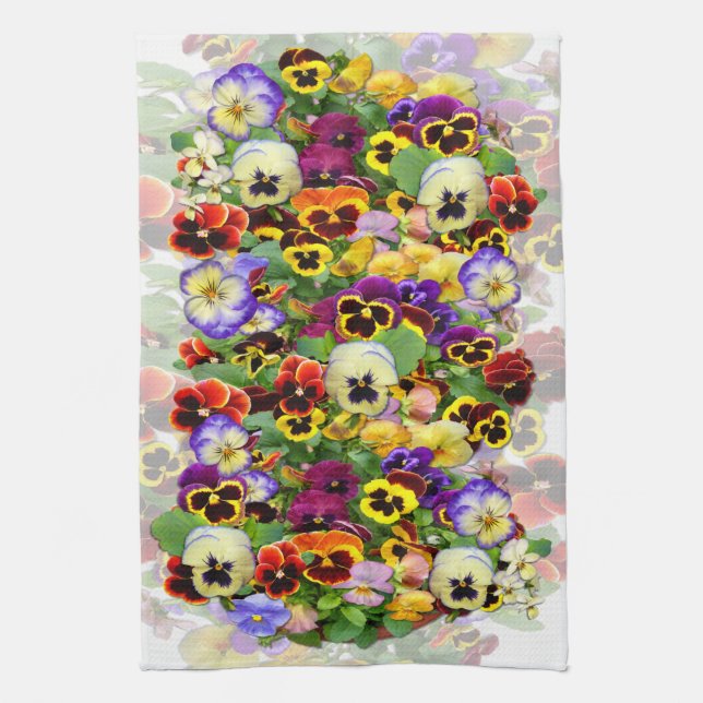 Linge De Cuisine Jolies Pansies (Vertical)