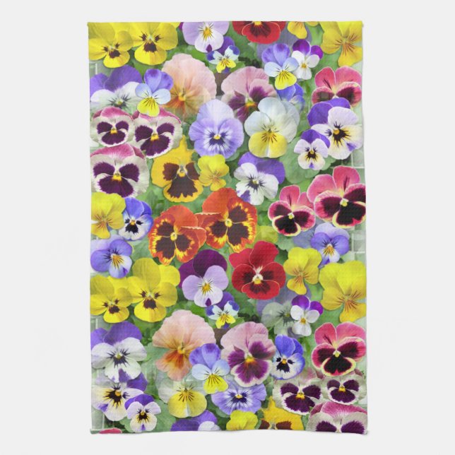 Linge De Cuisine Jolies Pansies (Vertical)