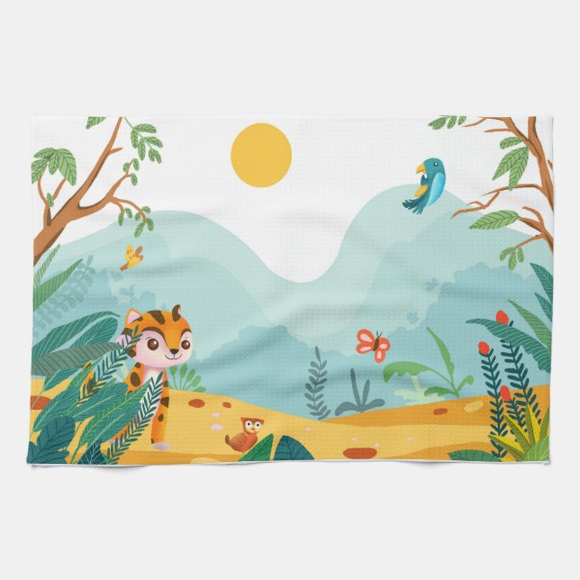Linge De Cuisine Jouant et descriptif, Jouant Jungle Cub numérique (Horizontal)