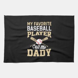 Linge De Cuisine Joueur de baseball de la fête des pères Appelle-mo