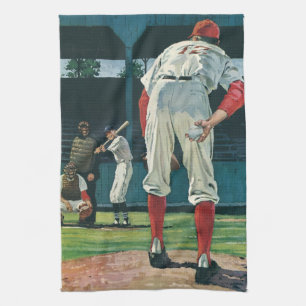 Linge De Cuisine Joueur de baseball vintage sur Mound