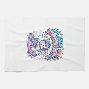 Linge De Cuisine Joueur de licorne Un mode licorne Style rétro Grap